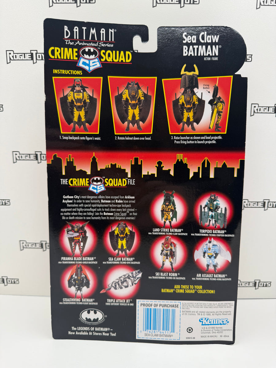Kenner Batman The Animated Series Crime Squad Sea Claw Batman with