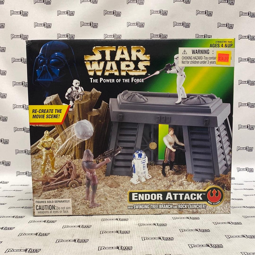 Kenner star wars the power of the force endor attack with swinging