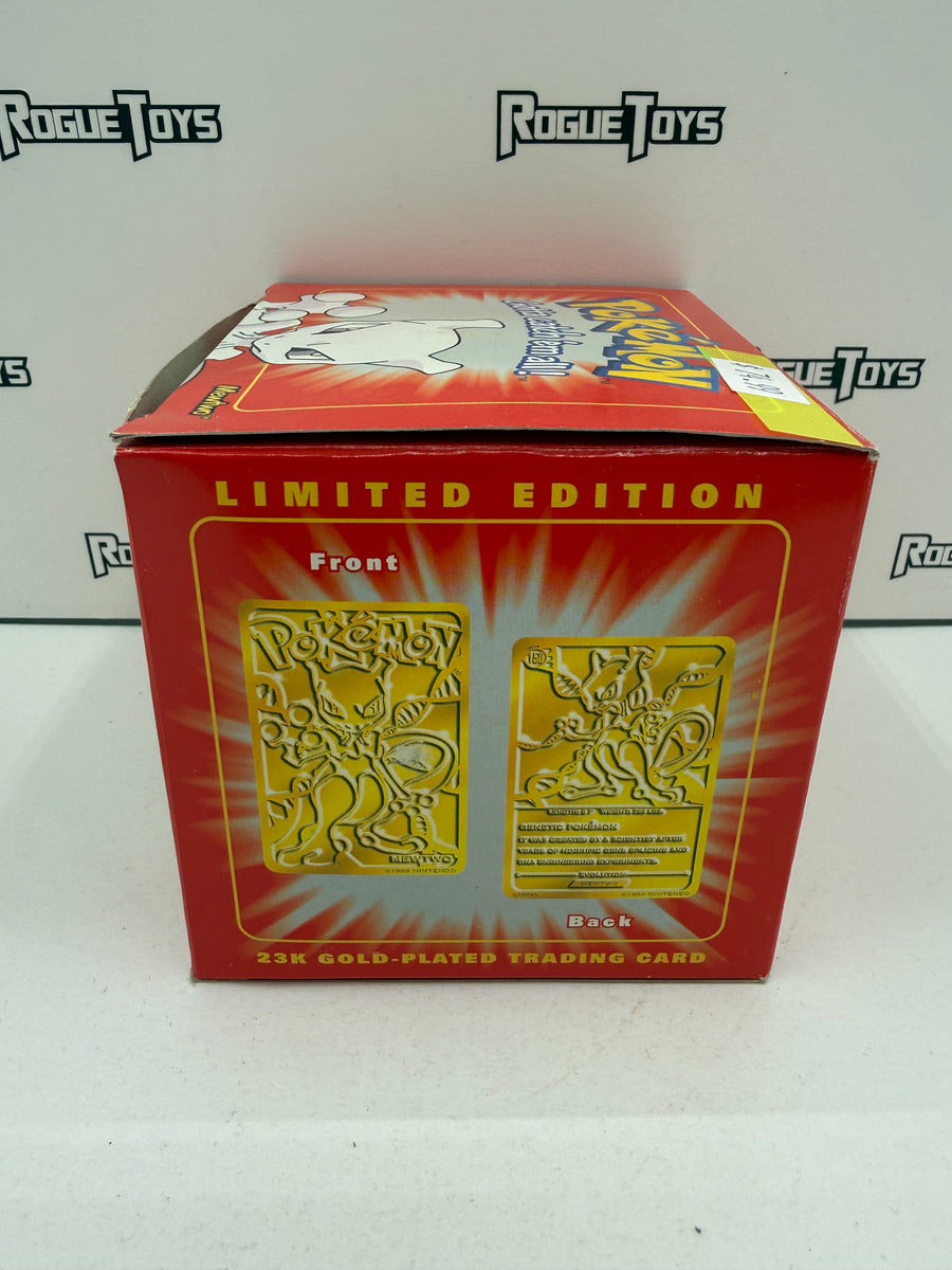 pokemon 23k gold plated trading card mewtwo Nintendo Pokémon Gold-Plated #150 Mewtwo| Rogue Toys Size:Small Mystery Box Pokemon Mewtwo Card Be sure to leave MTG Best Commander Black