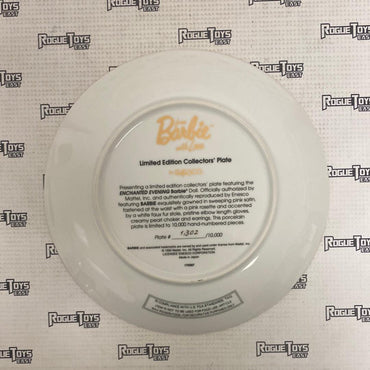 Mattel 1995 Barbie Collectibles Enchanted Evening Limited Edition Collector’s Plate (Plate #1,302 / 10,000) - Rogue Toys