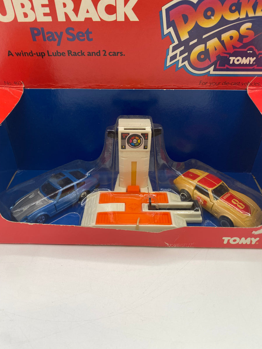Tomy 1983 Pocket Cars Lube Rack Play Set| Rogue Toys