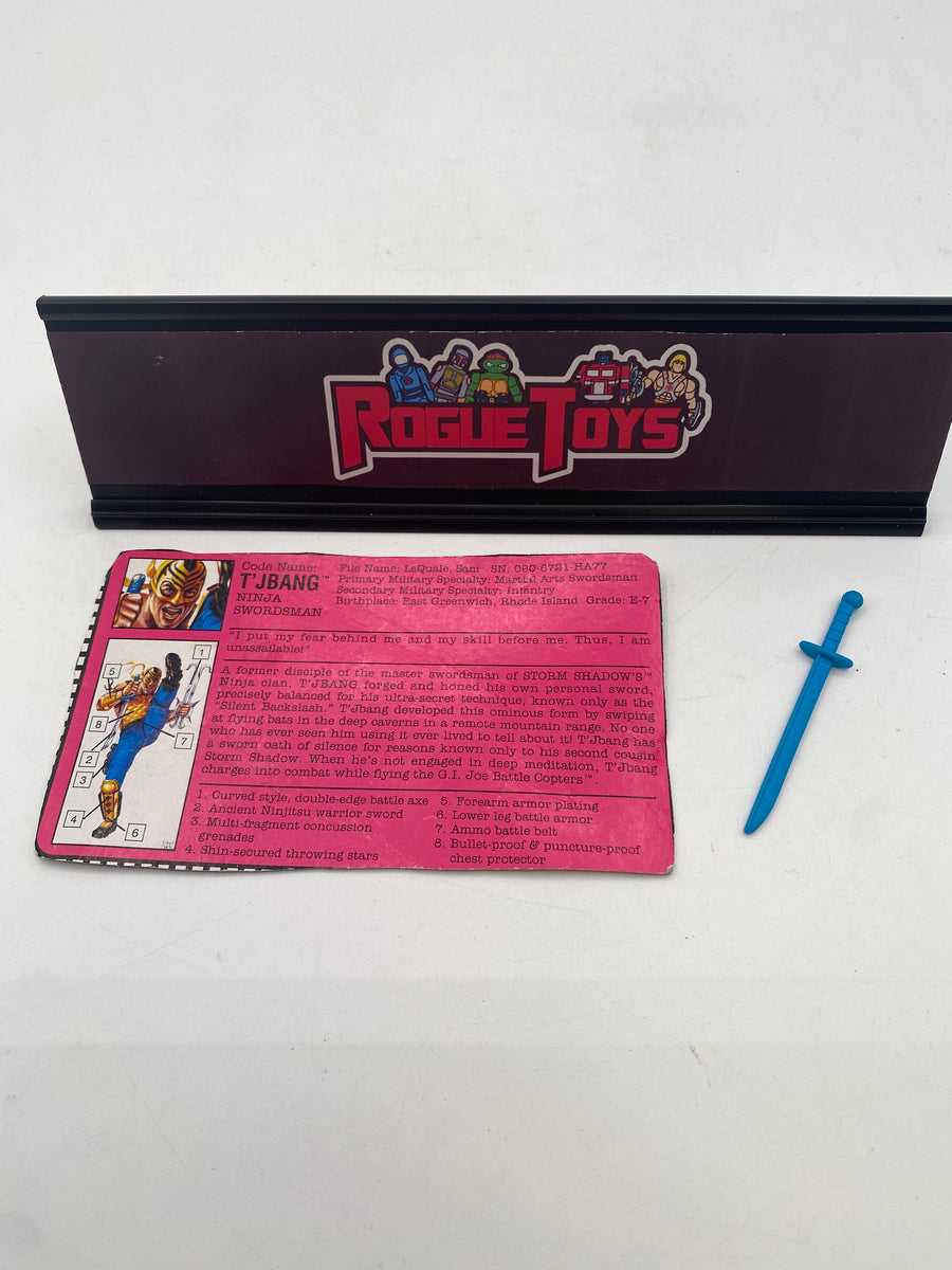 Hasbro 1992 Vintage GI Joe Ninja Force T'jbang w/ File Card