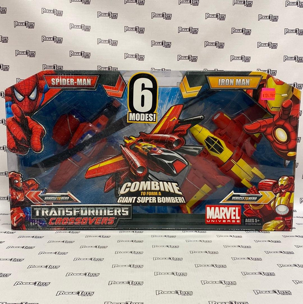 Hasbro marvel universe transformers crossovers spiderman & iron man
