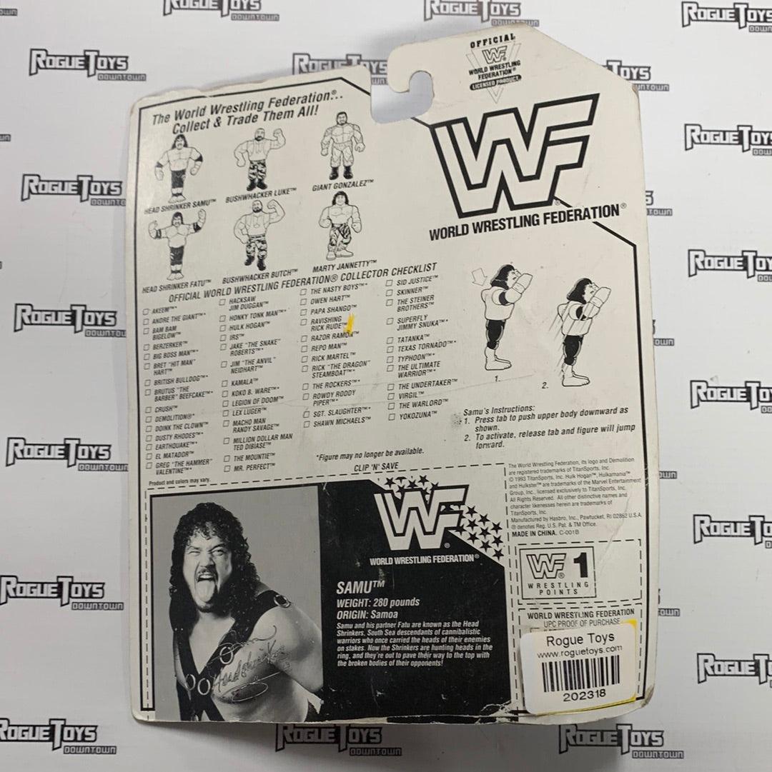 Hasbro WWF Series 10 Samu of the Headshrinkers with Samu Shocker