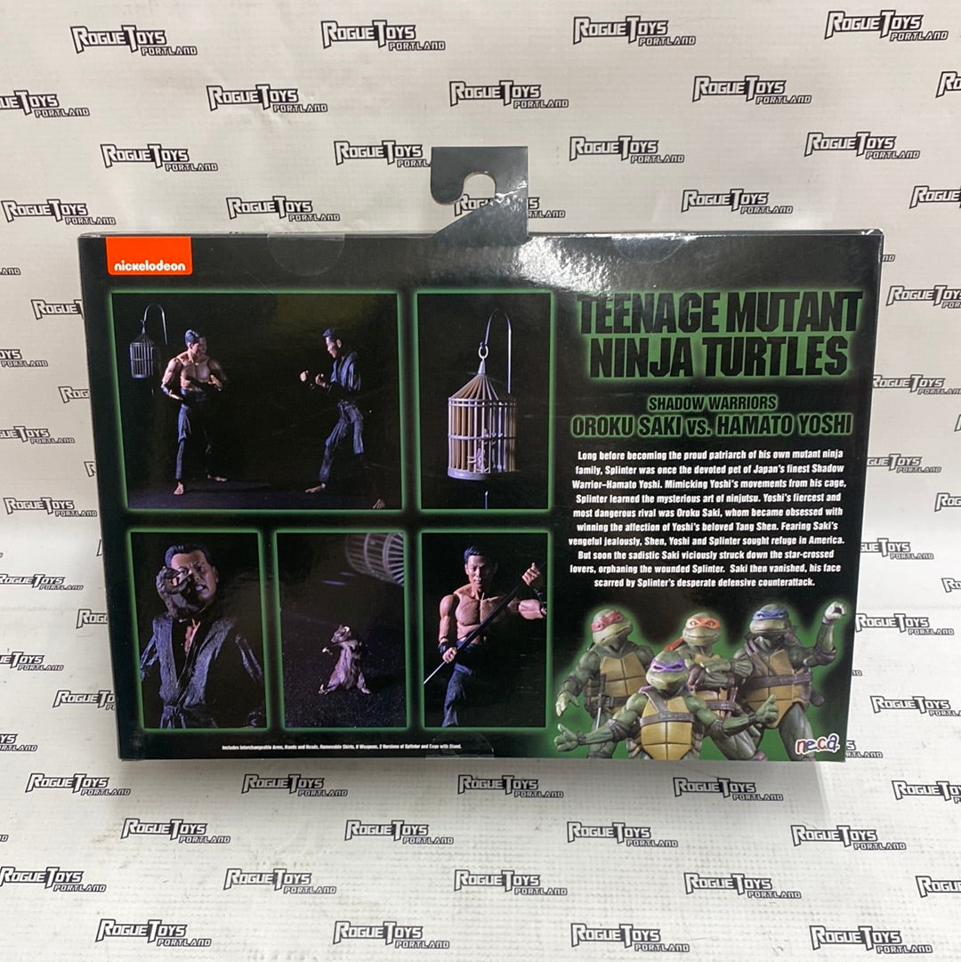 NECA TMNT 1990 Oroku Saki Vs. Hamato Yoshi & Splinter outlet Vs. Shredder 2pk Lot - New