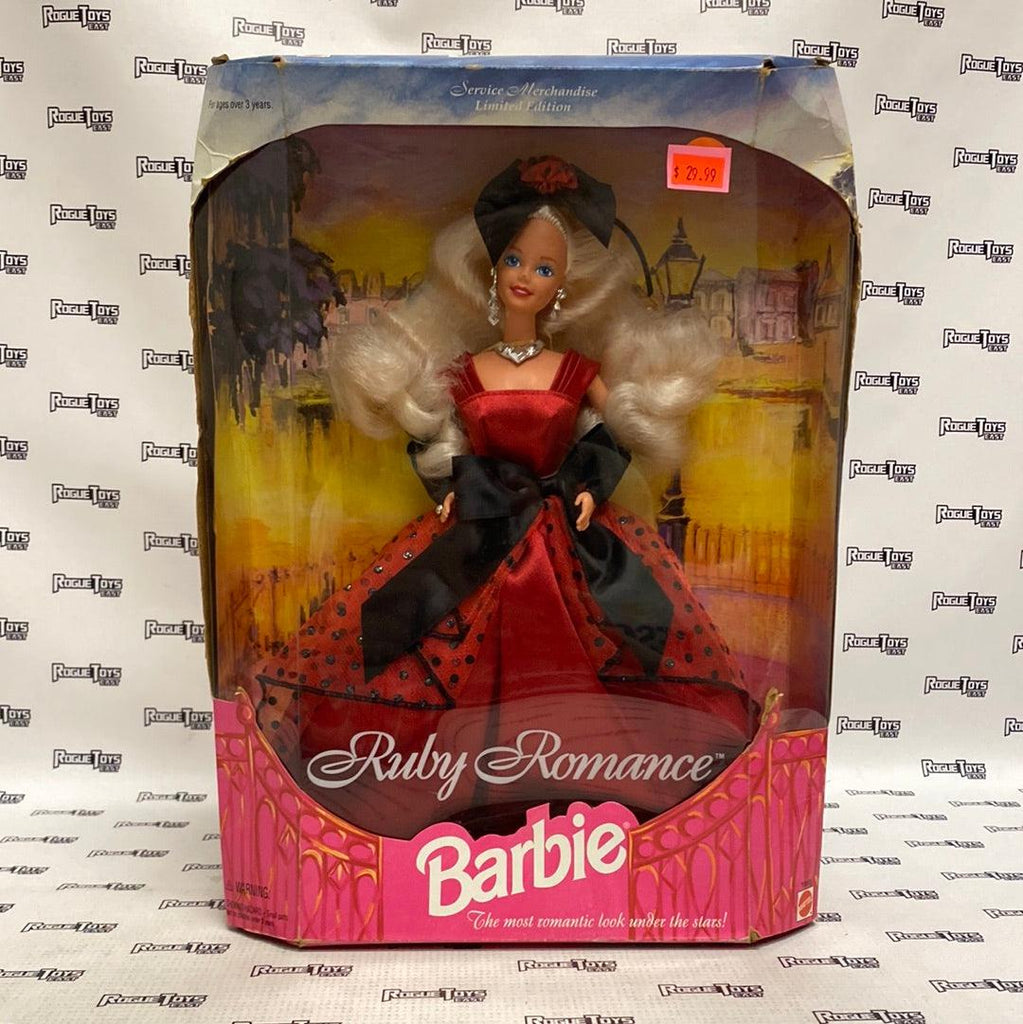 Mattel 1995 barbie service merchandise limited edition ruby romance do