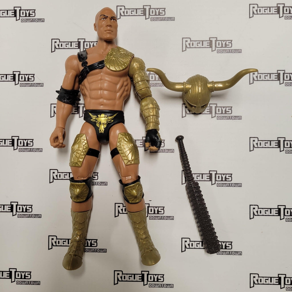 Mattel create-a-wwe-superstar, the rock (complete, missing tattoo shee