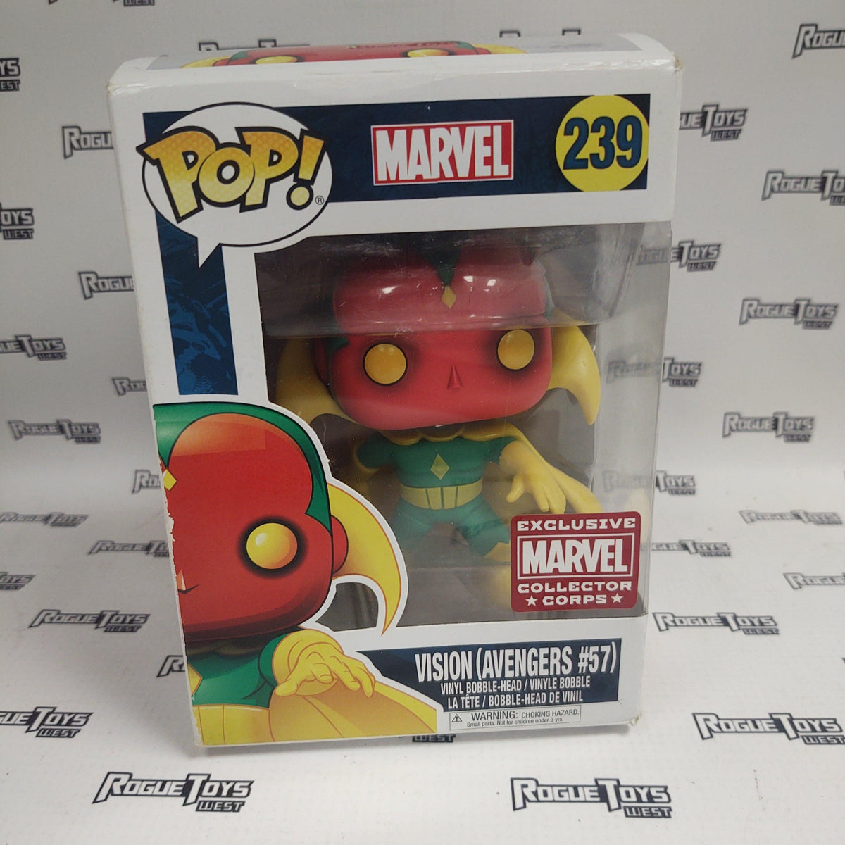 Funko Pop Marvel Vision (Avengers #57) Collector Corps| Rogue Toys