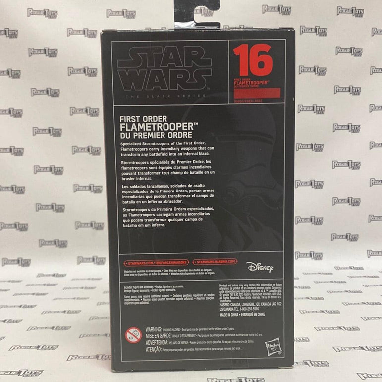 Hasbro Star Wars The Black Series First Order Flametrooper