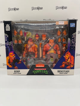 The Loyal Subjects BST AXN Nickelodeon Teenage Mutant Ninja Turtles (TMNT) Bebop (Arcade Flashing) & Rocksteady (Arcade Flashing