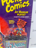 ToyBiz Marvel Comics X-Men Pocket Comics Jet Hangar Playset