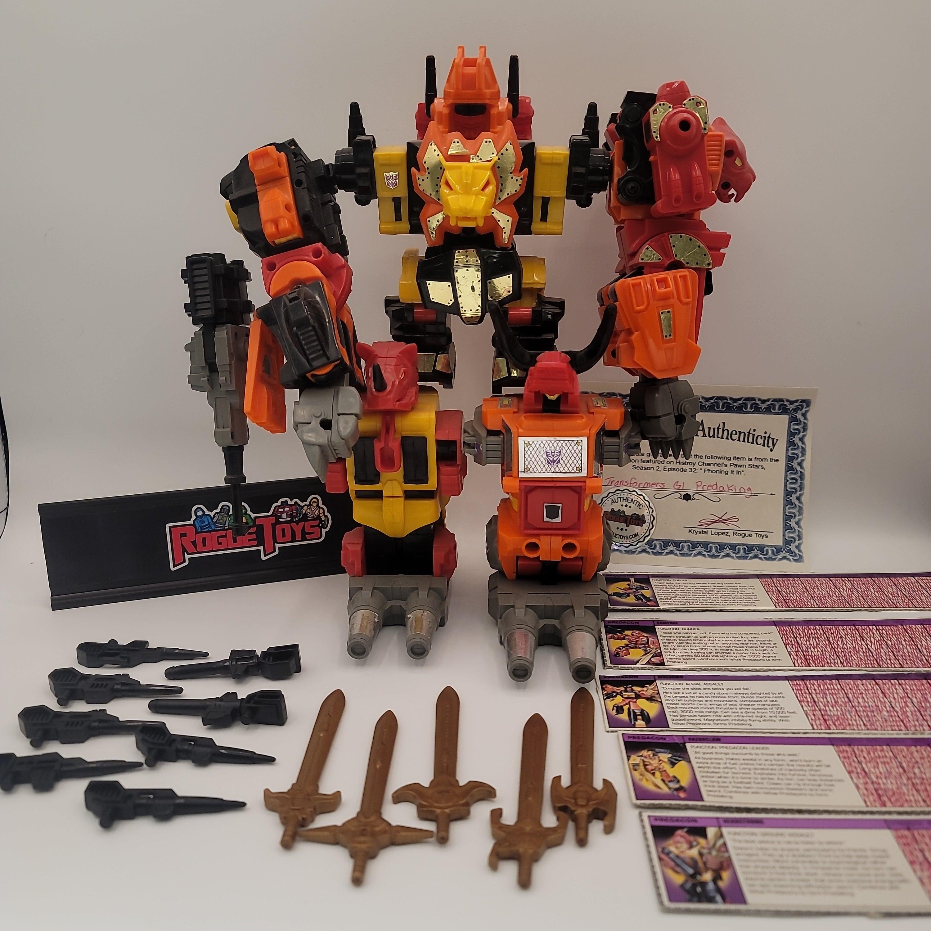 Hasbro Transformers G1 Predacons Predaking Combiners Decepticon Pred Rogue Toys