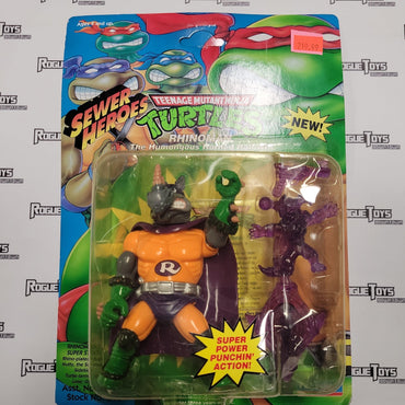 PLAYMATES Vintage TMNT, 1993, Sewer Heroes, Rhinoman - Rogue Toys