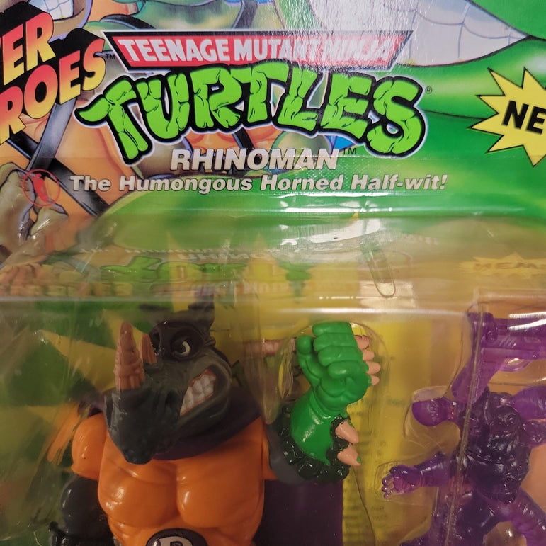 PLAYMATES Vintage TMNT, 1993, Sewer Heroes, Rhinoman - Rogue Toys