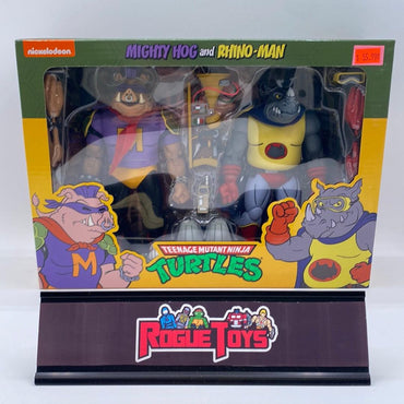 NECA Reel Toys Nickelodeon Teenage Mutant Ninja Turtles Mighty Hog and Rhino-Man