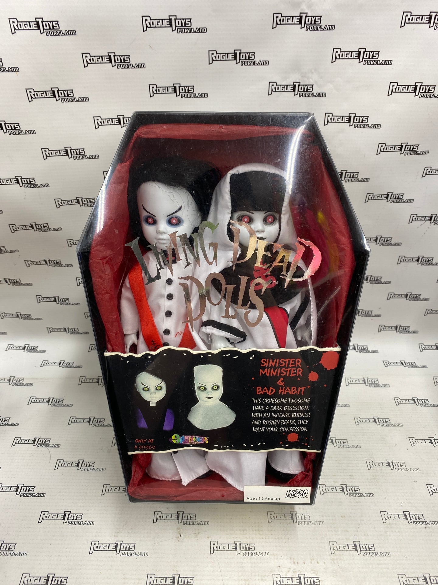 Living Dead Dolls Sinister Minister & Bad Habit Autographed By Ed