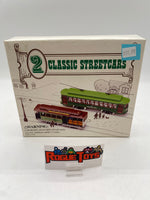 2 Classic Streetcars HO Scale Desire Street Trolley & San Francisco Cable Car