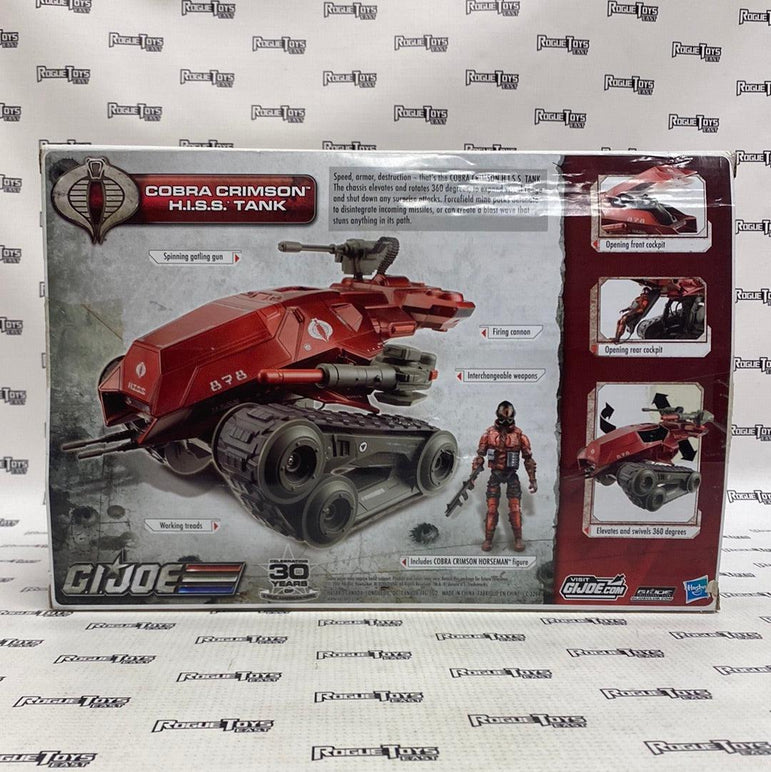 Hasbro GI Joe Cobra Crimson H.I.S.S. Tank with Cobra Crimson Horseman - Rogue Toys
