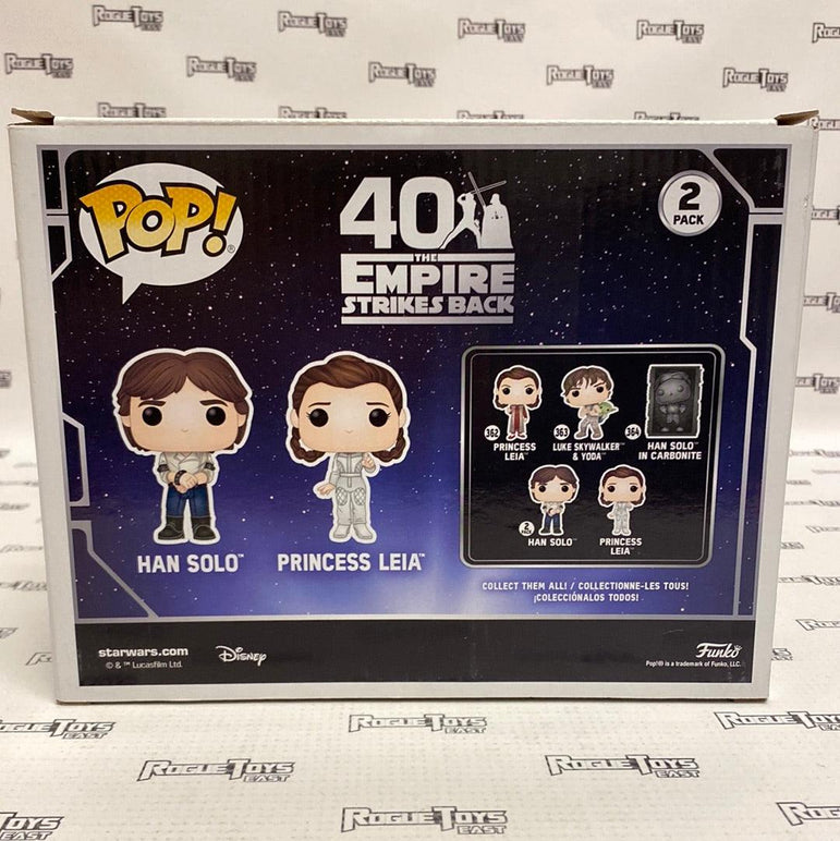 Funko POP! Star Wars: The Empire Strikes Back 40th Anniversary Han Solo & Princess Leia - Rogue Toys