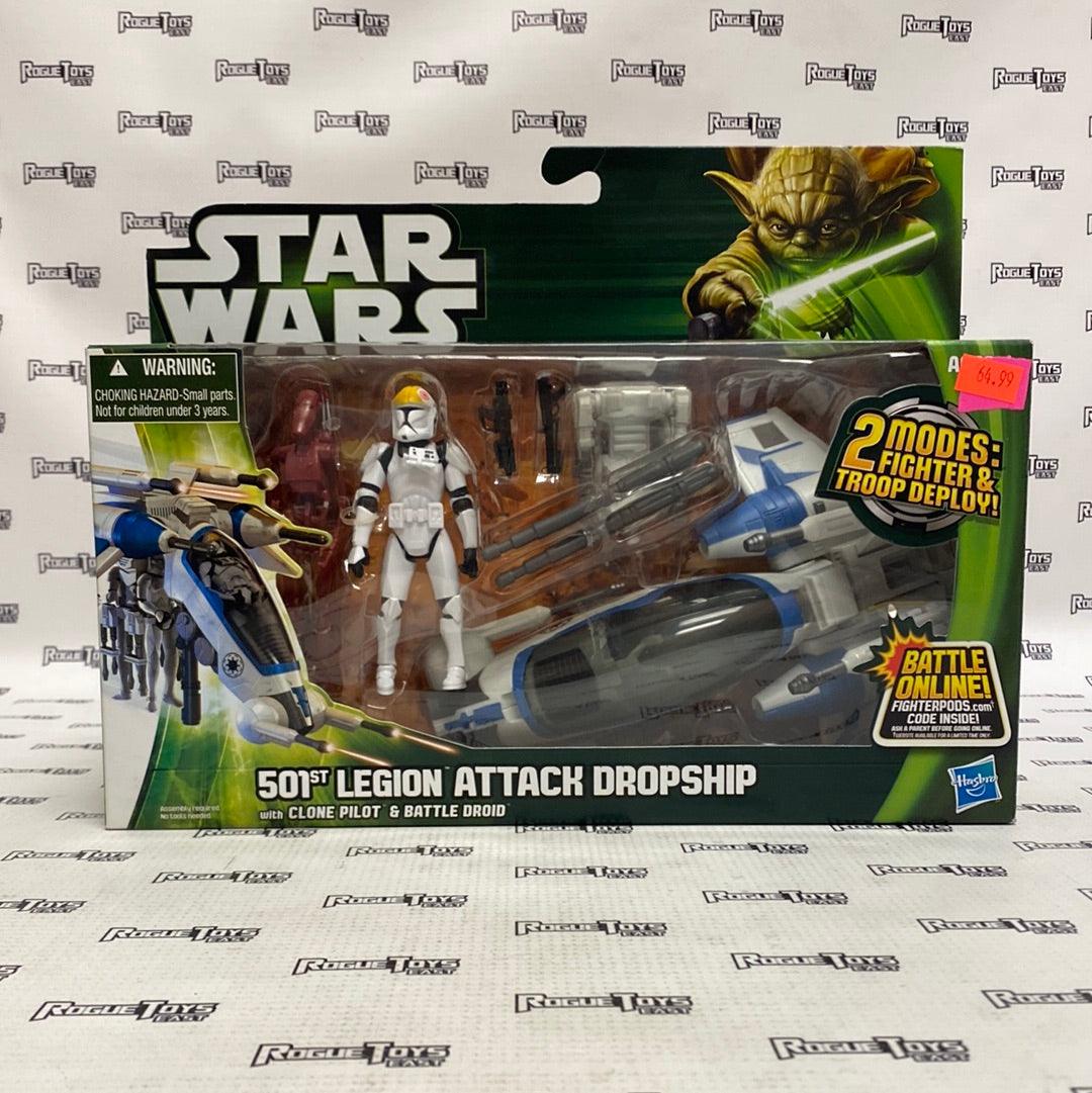 Hasbro Star Wars 501st Legion Attack Dropship with Clone Pilot & Battle Droid - Rogue Toys