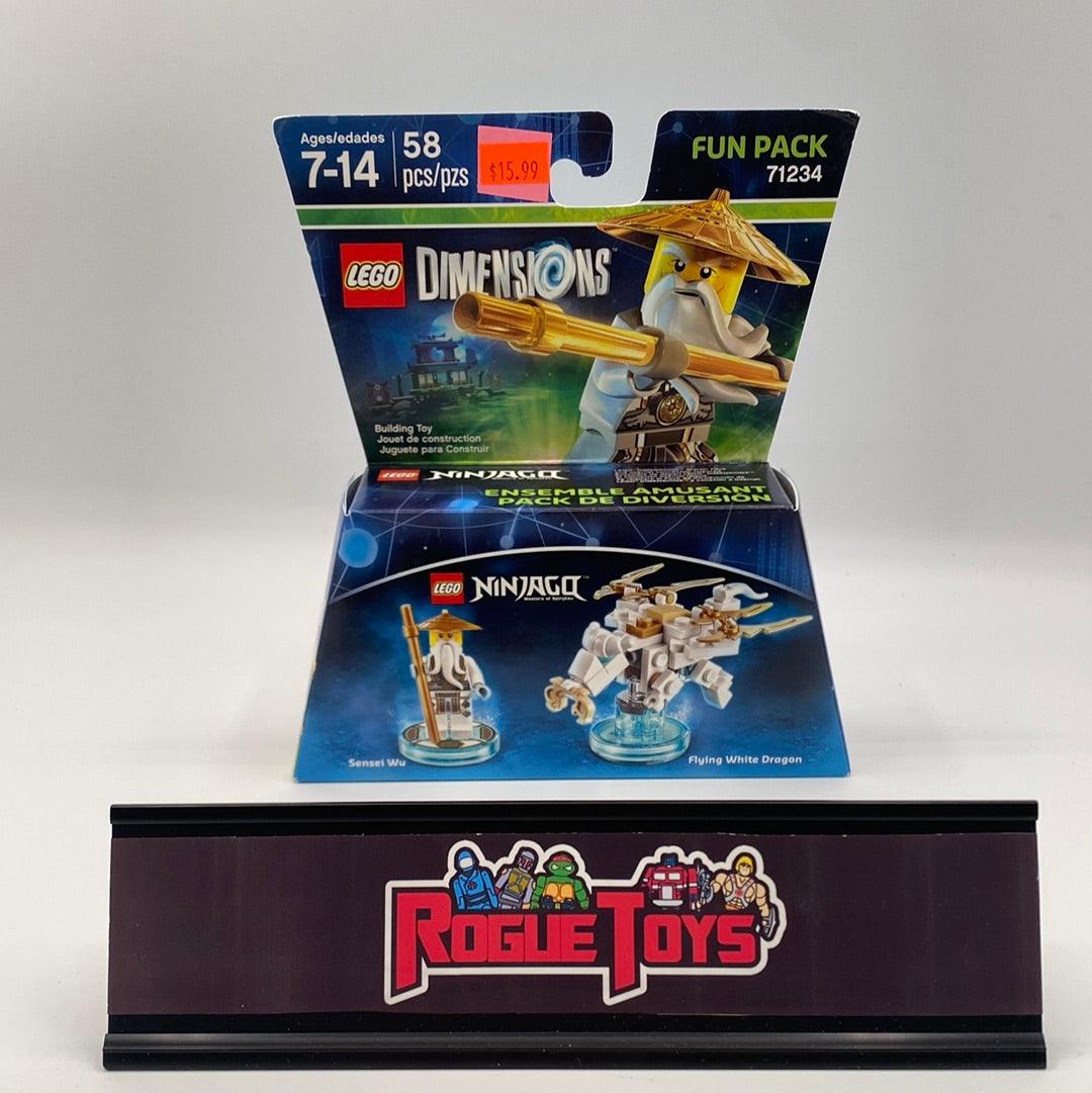 Lego Dimensions Fun Pack 71234 Ninjago Masters of Spinjitzu Sensei Wu & Flying White Dragon - Rogue Toys