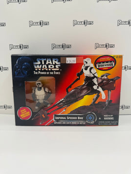 Kenner Star Wars The Power of the Force Imperial Speeder Bike w/ Exclusive Biker Scout Stormtrooper
