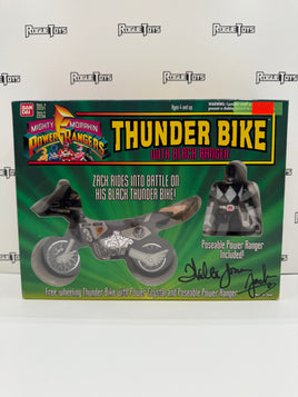 Bandai Mighty Morphin Power Rangers Thunder Bike with Black Ranger (Autographed)