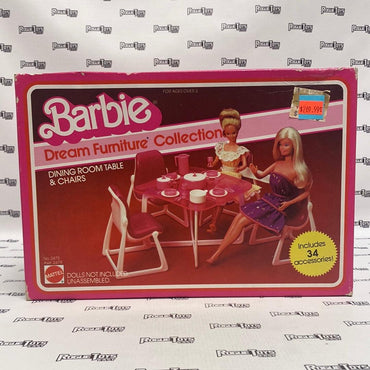 Mattel 1982 Barbie Dream Furniture Collection Dining Room Table & Chairs - Rogue Toys