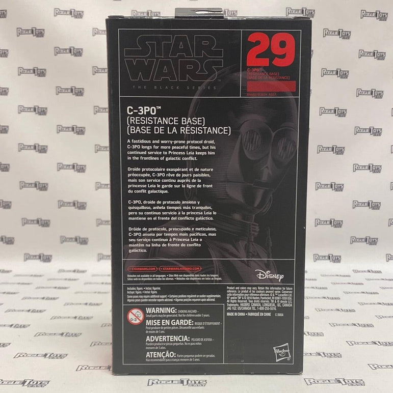 Hasbro Star Wars The Black Series C-3PO (Resistance Base)