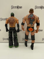 Mattel WWE Basic Superstar Match-Ups Series 1 Rey Mysterio (with Black & Green Mask) & Best of 2010 Batista PROTOTYPE FIGURES