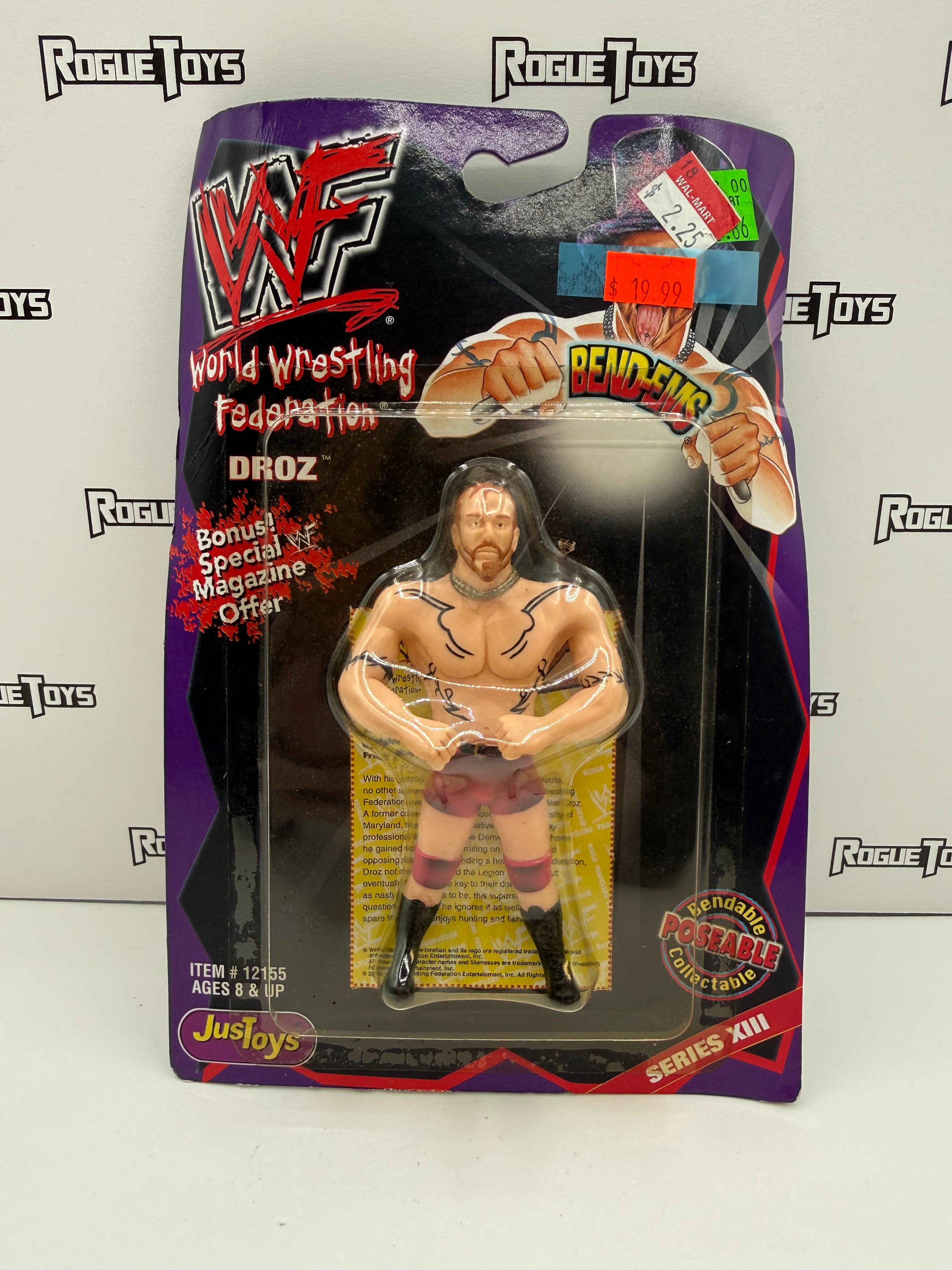 JusToys WWF Bend-Ems Series XIII Droz| Rogue Toys