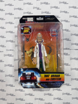 NECA Toony Classics "Doc" Brown and Einstein action figure set from Back to the Future: The Animated Series
