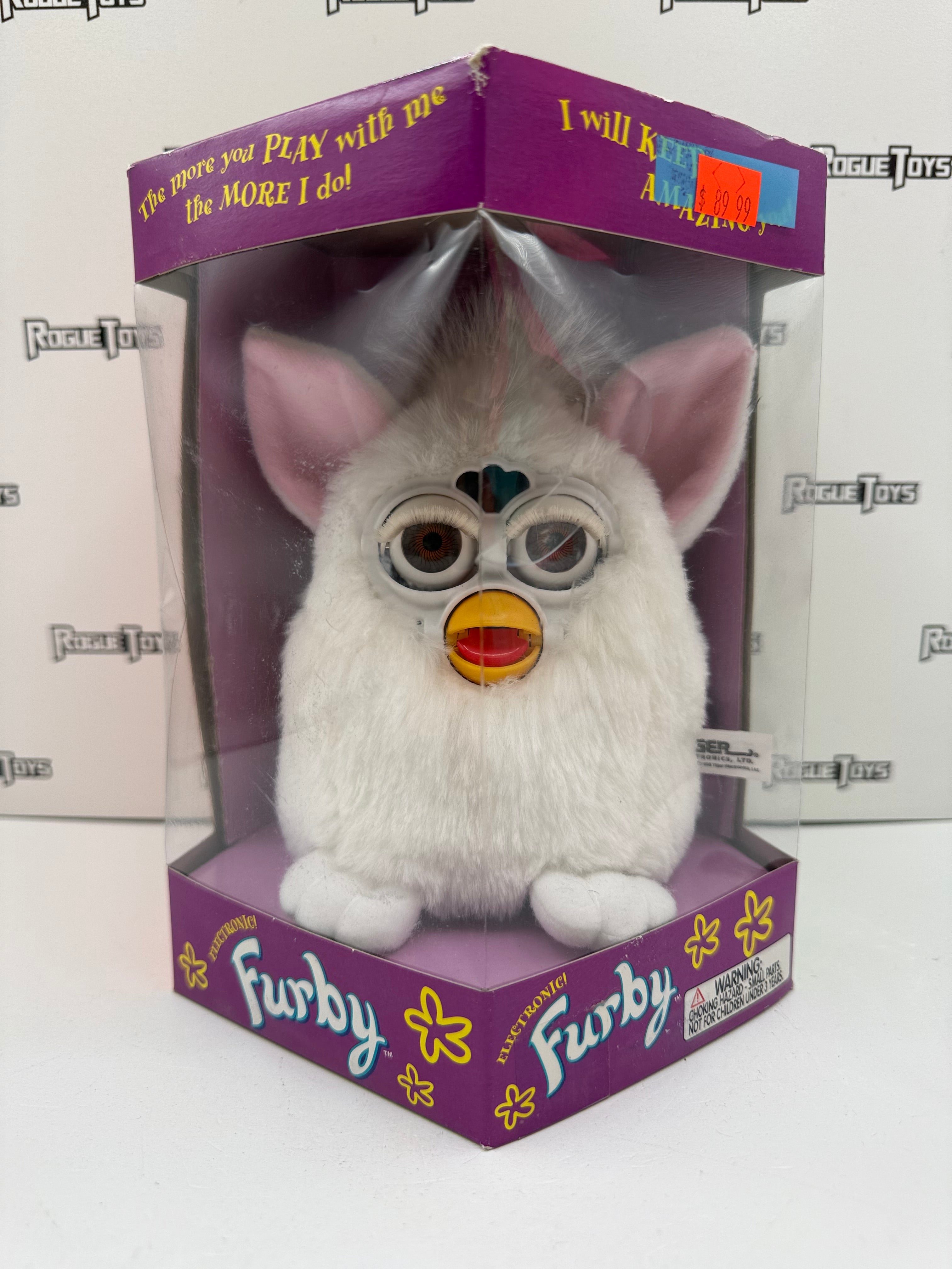 Tiger Electronics Furby (White Fur w/ Brown Eyes)| Rogue Toys