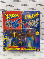 Toy Biz X-Men/Spider-Man Animated Series Civilian Wolverine vs Peter Parker Walmart Exclusive