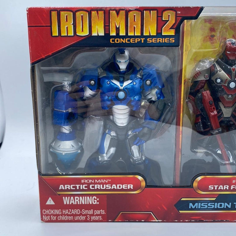 Hasbro Marvel Iron Man 2 Concept Series Mission Tech Armor Iron Man Arctic Crusader | Iron Man Star Flare Armor | Iron Man Sandstorm Armor (Toys “R” Us Exclusive) - Rogue Toys