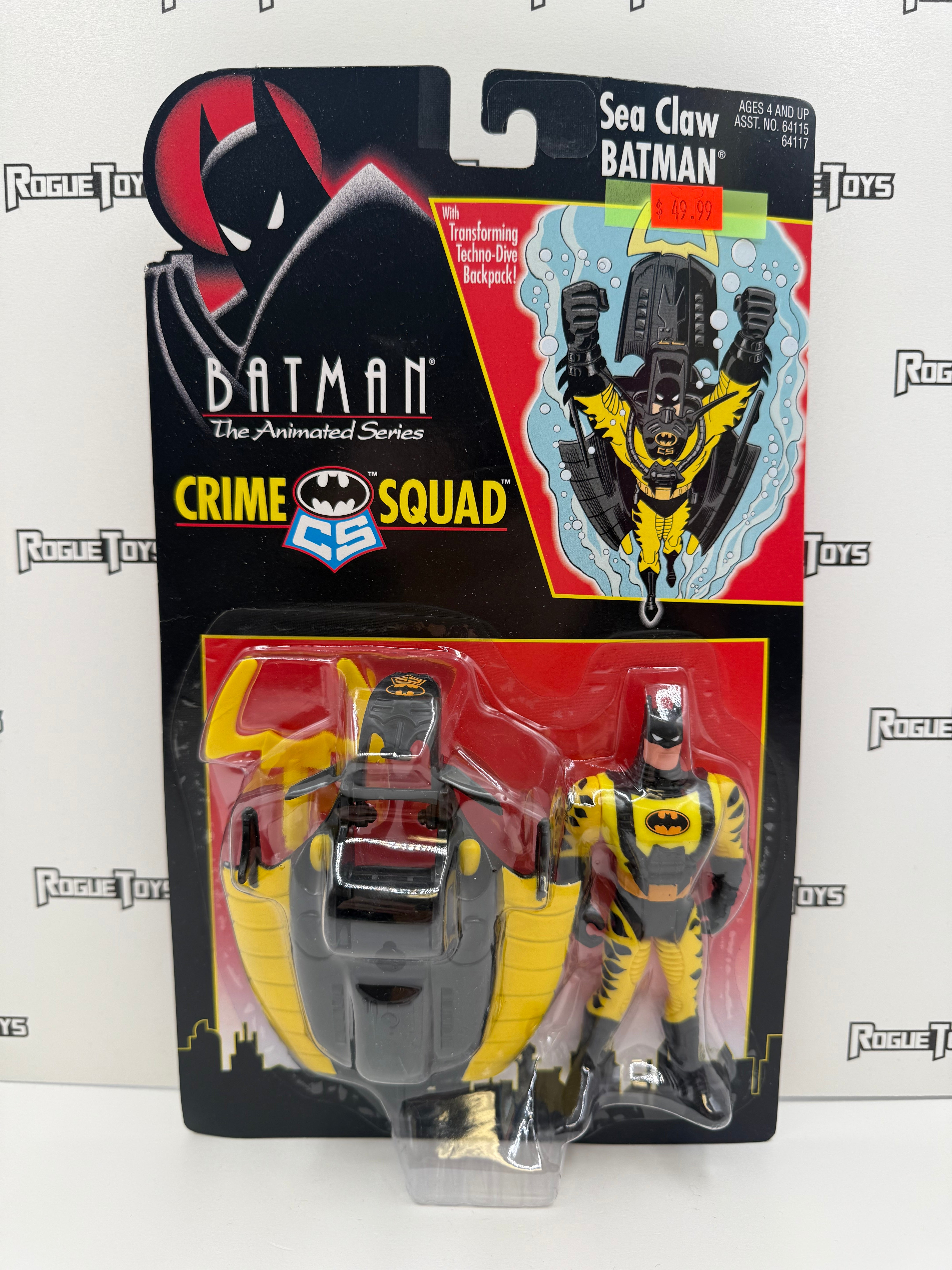 Kenner Batman The Animated Series Crime Squad Sea Claw Batman with