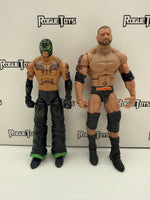 Mattel WWE Basic Superstar Match-Ups Series 1 Rey Mysterio (with Black & Green Mask) & Best of 2010 Batista PROTOTYPE FIGURES