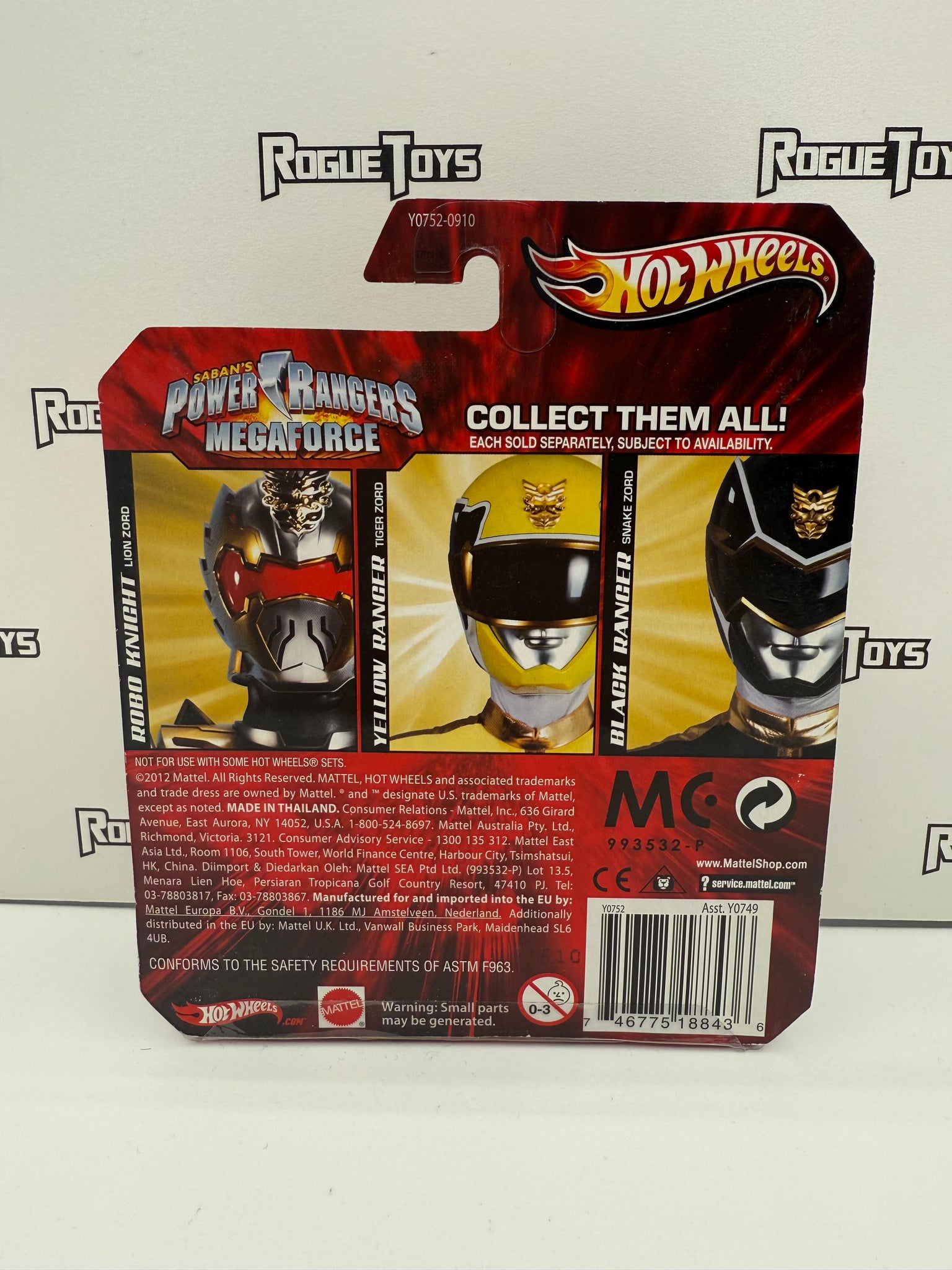 Mattel Hot Wheels Power Rangers Megaforce Black Ranger Snake Zord ...