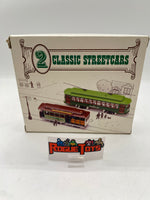 2 Classic Streetcars HO Scale Desire Street Trolley & San Francisco Cable Car