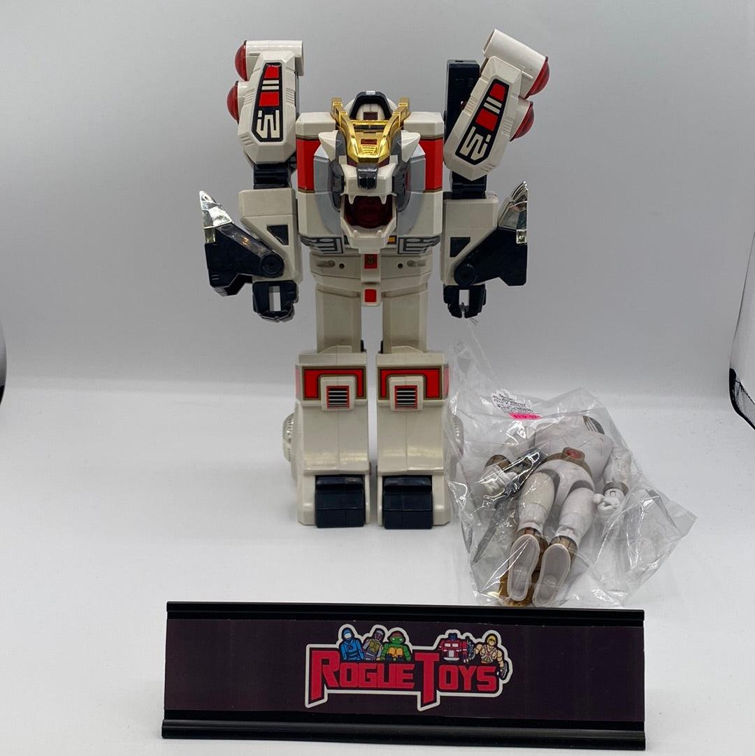 Bandai Mighty Morphin Power Rangers White Tiger Zord & White Ranger (Tested & Working) (Incomplete)