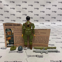 Hasbro 1982 Vintage GI-Joe Bazooka Soldier Zap w/ Weapons & File Card (Thumbs Broken) - Rogue Toys