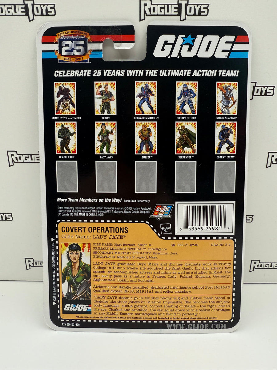 Hasbro G.I. Joe 25th Anniversary Covert Operations Lady Jaye| Rogue Toys