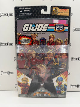Hasbro G.I. Joe A Real American Hero (ARAH) 25th Anniversary Comic Pack Cobra Elite Trooper Crimson Guard & Cobra Officer Scarred Cobra Officer