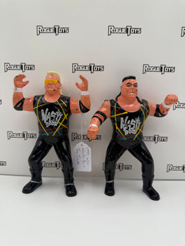 OSFTM WCW Collectible Wrestlers Tag Team Wrestlers Series 1 The Nasty Boys: Brian Knobs & Jerry Sags (with Black Shirts) (LJN Style)