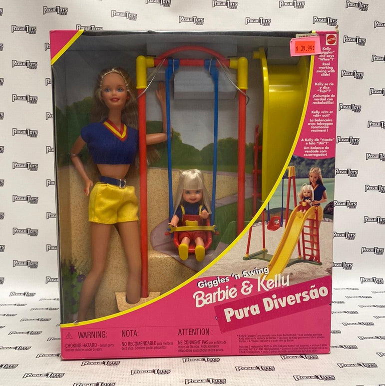 Mattel 1998 Barbie & Kelly Giggles ‘n Swing Dolls - Rogue Toys