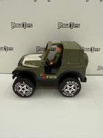 Buddy L Army Jeep w/ Cannon & Figure
