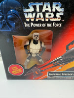 Kenner Star Wars The Power of the Force Imperial Speeder Bike w/ Exclusive Biker Scout Stormtrooper