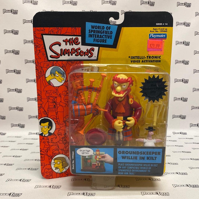 Playmates The Simpsons World of Springfield Interactive Figure Series #14 Groundskeeper Willie in Kilt - Rogue Toys