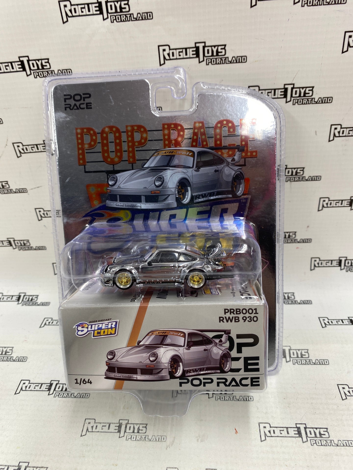 POP Race 1/64 Super Con Exclusive PRB001 RWB 930| Rogue Toys