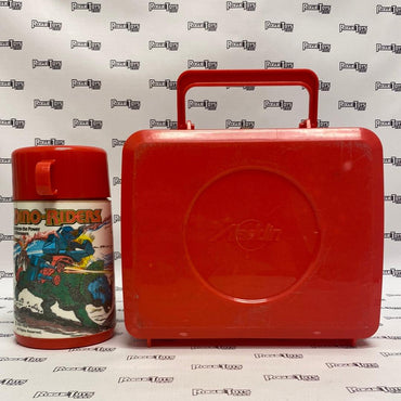 Vintage Aladdin Lunch Box Red & Black Diamond Thermos Made In USA